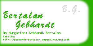 bertalan gebhardt business card